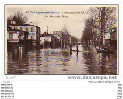 (  Dep  92 ,)  BOULOGNE´sur SEINE    Inondation  1910  (  La  Grande  Rue  ) - Boulogne Billancourt