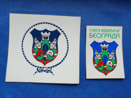 2 X Label Labels Scout Belgrade Association  Scouting Scouts Serbia - Scoutisme