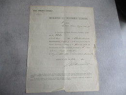 ECOLE FRANCAISE ATHENES GRECE 1910 DIPLOME BACCALAUREAT - Diploma & School Reports