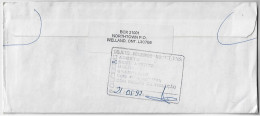 1992 Airmail Cover Sent From Welland Canadá To São José Brazil 5 Stamp Service Cancel Object Received Half-open - Covers & Documents