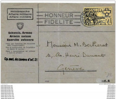 9-47 - Enveloppe 2ème Guerre Mondiale "Cp Mot Canbons D'inf 21" - Feldpost - Documenten