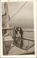 CP Carte Photo D'époque Photographie Vintage Bateau Pont Marin Marine  - Paare