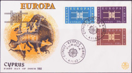 Europa CEPT 1963 Chypre - Cyprus - Zypern FDC1 Y&T N°217 à 219 - Michel N°225 à 227 - 1963