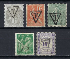 FRANCE Ca.1900-1940:  Lot De TP Et TT Avec Obl. Marques De Facteurs "T Dans Triangle Tête En Bas", TTB - Used Stamps
