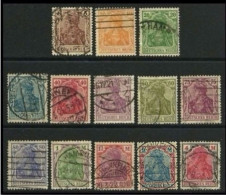 ● GERMANIA REICH 1920 ֍ Allegorie ● N. 119/31 Usati  F. 1 ● Serie Completa ● Cat. 30,00 € ️● Lotto N. 3236 ️● - Used Stamps