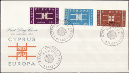 Europa CEPT 1963 Chypre - Cyprus - Zypern FDC3 Y&T N°217 à 219 - Michel N°225 à 227 - 1963