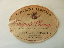 COTEAUX CHAMPENOIS - Trépail Rouge - Jean Claude DUPONT - Champagner