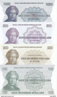 Tropical Islands 2022. Souvenir Banknote Set Of 4 ,Queen Elizabeth II Private Unofficial - Sonstige – Europa