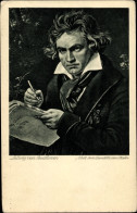 Artiste CPA Stieler J., Komponist Ludwig Van Beethoven - Personnages Historiques
