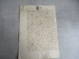 1677 MANUSCRIT CACHET GENERALITE A RECHERCHER ET  A DECHIFFRER - Documents Historiques