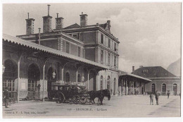 38 - B31923CPA - GRENOBLE - La Gare, Attelage - Carte Pionniere - Parfait état - ISERE - Grenoble