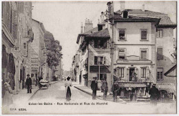 74 - B31744CPA - EVIAN LES BAINS - Rue Nationale Et Rue Du Marche - Très Bon état - SAVOIE - Evian-les-Bains