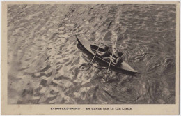 74 - B31736CPA - EVIAN LES BAINS - En Canoe Sur Le Lac Leman - Parfait état - HAUTE-SAVOIE - Evian-les-Bains