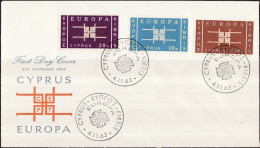 Chypre - Cyprus - Zypern FDC3 1963 Y&T N°217 à 219 - Michel N°225 à 227 - EUROPA - Storia Postale