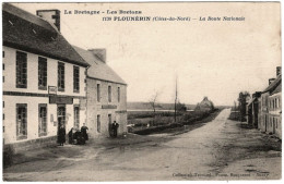 22 - B25897CPA - PLOUNERIN - La Route Nationale - Hotel TROUSSEL, Tabac - Très Bon état - COTES-D'ARMOR - Sonstige & Ohne Zuordnung