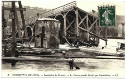 69 - B25727CPA - LYON - Exposition - Inondation Du 9 Mars - Pont En Partie Detruit - Très Bon état - RHONE - Autres & Non Classés