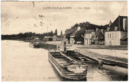 21 - T25661CPA - SAINT ST JEAN DE LOSNE - Les Quais - Péniche Joujou Et Remorqueur Vulcain - Très Bon état - COTE-D'OR - Autres & Non Classés