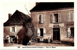 24 - B25601CPA - ST SAINT PAUL LA ROCHE - Place De L' église - Tabac - Très Bon état - DORDOGNE - Autres & Non Classés