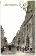 82 - B25591CPA - BEAUMONT DE LOMAGNE - Rue Fermat - Chapelle Notre Dame - Très Bon état - TARN-ET-GARONNE - Beaumont De Lomagne