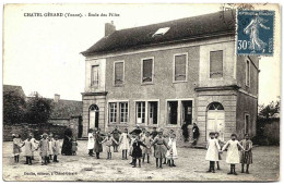 89 - B25554CPA - CHATEL GERARD - Ecole Des Filles - Très Bon état - YONNE - Autres & Non Classés