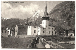 - B25298CPA - ZERMATT - SUISSE - L' Eglise Et Le CERVIN - Assez Bon état - EUROPE - Zermatt
