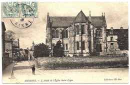 2 - B25227CPA - SOISSONS - L' Abside De L' Eglise Saint Léger - Très Bon état - AISNE - Soissons