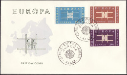 Chypre - Cyprus - Zypern FDC4 1963 Y&T N°217 à 219 - Michel N°225 à 227 - EUROPA - Briefe U. Dokumente