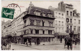 14 - B24349CPA - LISIEUX - Place Thiers - Pharmacie -  Librairie BOSQUAIN - Parfait état - CALVADOS - Lisieux