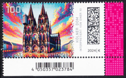 !a! GERMANY 2024 Mi. 3832 MNH SINGLE From Lower Right Corner - Historic Buildings In Germany: Cologne Cathedral - Neufs