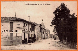 33 - B34377CPA - CREON - Rue De La Sauve - Hotel De L'avenue - Très Bon état - GIRONDE - Other & Unclassified