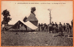 93 - T34361CPA - SAINT ST DENIS - Beaumont Sur Oise - ECLAIREURS  - Vie Au Camp - Montage De  Tente - Très Bon état - SE - Saint Denis