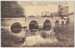 24 - B32447CPA - BOURDEILLES - Vieux Pont Sur La Dronne Et Chateau - Parfait état - DORDOGNE - Autres & Non Classés