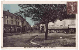 71 - B32213CPA - SAINT BONNET DE JOUX - Route Chalon - Pompe Essence - Très Bon état - SAONE-ET-LOIRE - Sonstige & Ohne Zuordnung