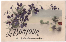 71 - B32212CPA - SAINT BONNET DE JOUX - Un Bonjour De - Parfait état - SAONE-ET-LOIRE - Autres & Non Classés