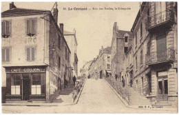 71 - B32175CPA - LE CREUSOT - Rue Des Ecoles, La Grimpette - Parfait état - SAONE-ET-LOIRE - Le Creusot
