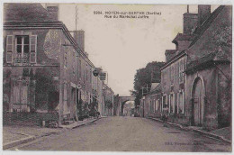 72 - B32084CPA - NOYEN SUR SARTHE - Rue Du Marechal JOFFRE, Hotel Du Commerce - Très Bon état - SARTHE - Autres & Non Classés