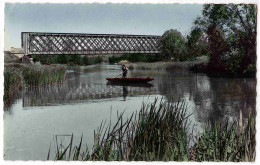 72 - B32077CPSM - NOGENT - CHATEAU DU LOIR - Le Loir Et Le Pont Du Chemin De Fer - Très Bon état - SARTHE - Autres & Non Classés