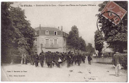 72 - B32058CPA - LA FLECHE - Depart Eleves Prytanée Militaire, Bd De La Gare - Bon état - SARTHE - La Fleche