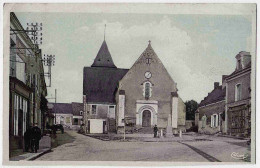 72 - B32004CPA - VERNEIL LE CHETIF - Eglise Et Monument Aux Morts - Bon état - SARTHE - Other & Unclassified