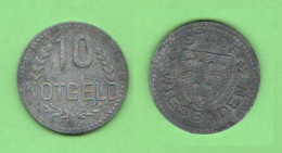 Germany  Notgeld 10 Pfennig 1920 Wiensbaden Zinc Notgelds - Andere & Zonder Classificatie