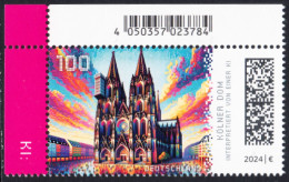 !a! GERMANY 2024 Mi. 3832 MNH SINGLE From Upper Left Corner - Historic Buildings In Germany: Cologne Cathedral - Neufs