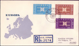 Chypre - Cyprus - Zypern FDC8 1963 Y&T N°217 à 219 - Michel N°225 à 227 - EUROPA - Briefe U. Dokumente