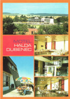 ARCHITECTURE, MULTIPLE VIEWS, HALDA DUBENEC, HOTEL, CARS, RESTAURANT, TERRACE, UMBRELLA, CZECH REPUBLIC, POSTCARD - Tchéquie