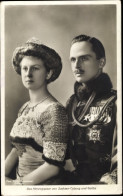 CPA Herzogspaar Von Saxe Coburg Gotha, Carl Eduard Mit Gemahlin, Portrait - Familles Royales