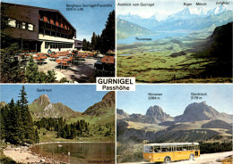 Gurnigel - Passhöhe - 4 Bilder (7073) * 8. 7. 1988 - Postautobus - Riggisberg 
