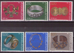 Yugoslavia 1975 - Art, Archeological Discoveries, Old Jewelry - Mi 1587-1592 - MNH**VF - Unused Stamps
