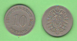 Germany 10 Pfennig 1888 D Germania Nickel Coin K 4 - 10 Pfennig