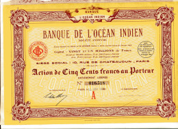 BANQUE De L'OCÉAN INDIEN - Asia