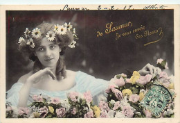 - Maine Et Loire -ref-B124- De Saumur Je Vous Envoie Ces Fleurs - - Saumur