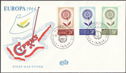 Europa CEPT 1964 Chypre - Cyprus - Zypern FDC4 Y&T N°232 à 234 - Michel N°240 à 242 - 1964